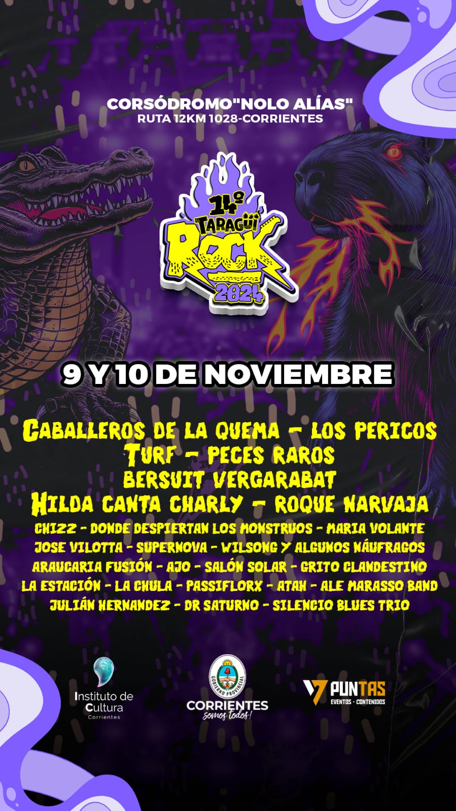 Banner de promoción de Taragüi Rock 2024